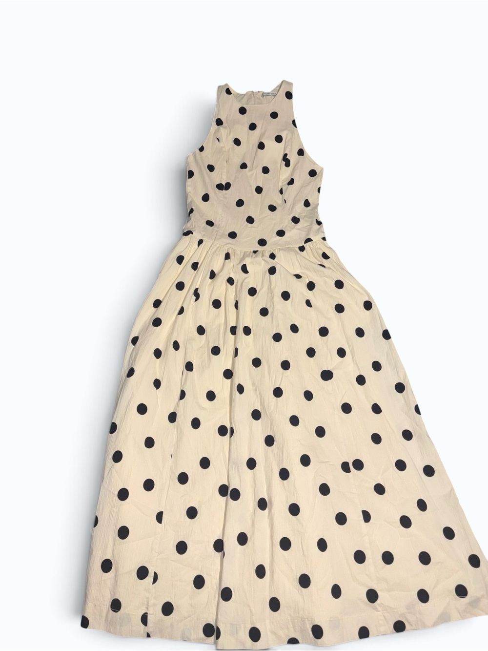 Abercrombie & Fitch High Halter Polka Dot Pockets Midi Dress Size M MSRP $120 - Picture 8 of 9